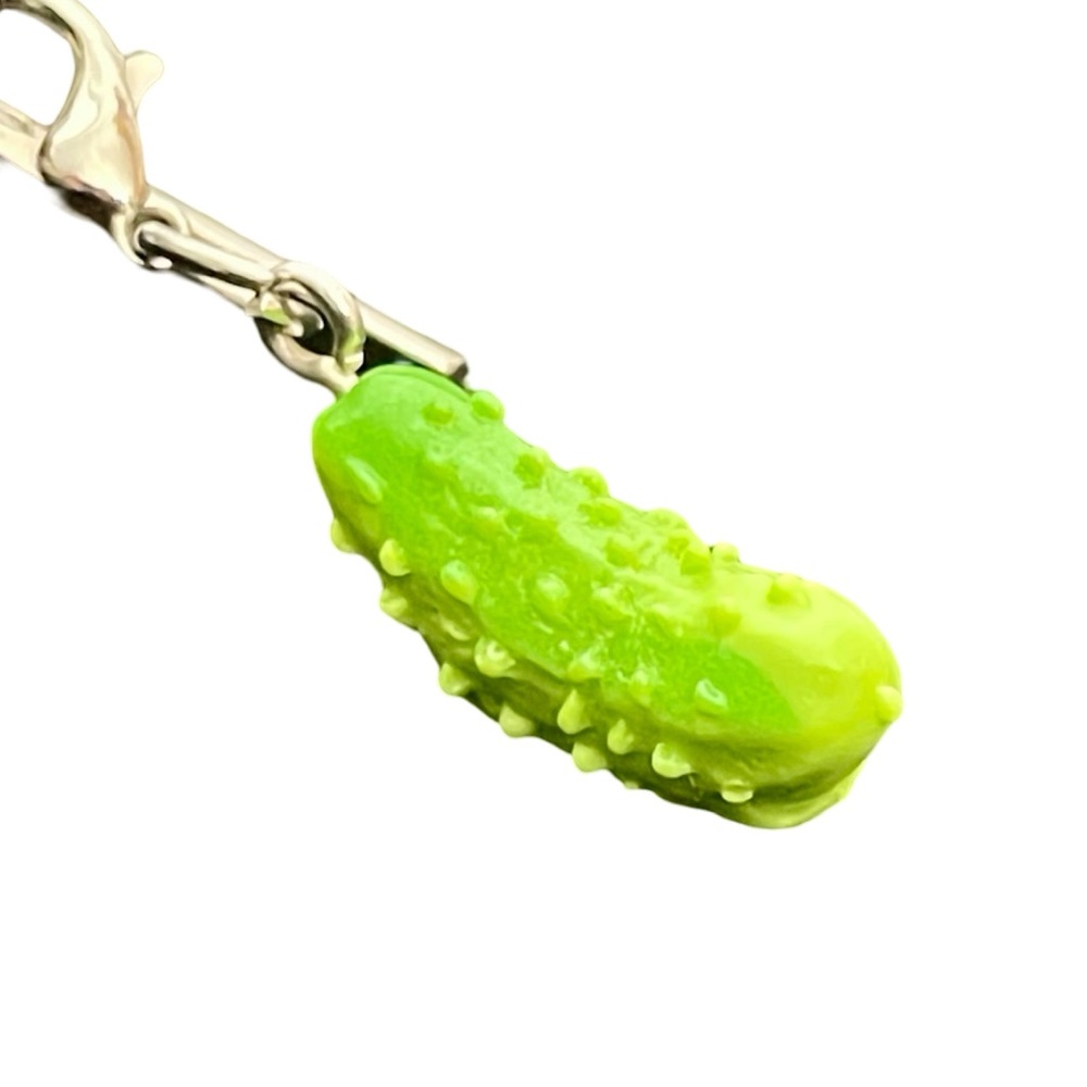 Peace, Love & Pickles Canvas Cosmetic Case with Adorable Pickle Charm - Picture 6 of 6